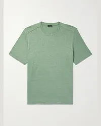 Ermenegildo Zegna T-shirt in jersey di lino Verde