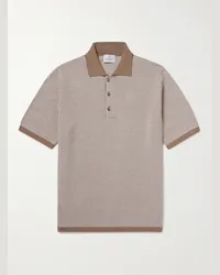 Kingsman Polo in cotone occhio di pernice Marrone