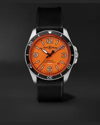 Bell & Ross Orologio automatico 41 mm in acciaio inossidabile con cinturino in gomma BR V2-92 Orange Limited Edition, N.rif. BRV292-O-ST/SRB Arancione