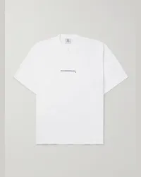 VETEMENTS T-shirt in jersey di cotone con stampa Bianco