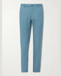 Incotex Pantaloni slim-fit in lino Venezia 1951 Blu