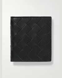 Bottega Veneta Portafoglio in pelle con motivo Intrecciato Nero