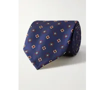 Cravatta in twill di seta stampata, 7,5 cm