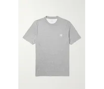 T-shirt in jersey di misto cotone e seta con logo