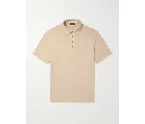 Polo slim-fit in lino