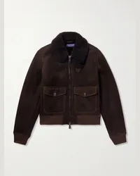 Ralph Lauren Bomber in shearling Welles Marrone