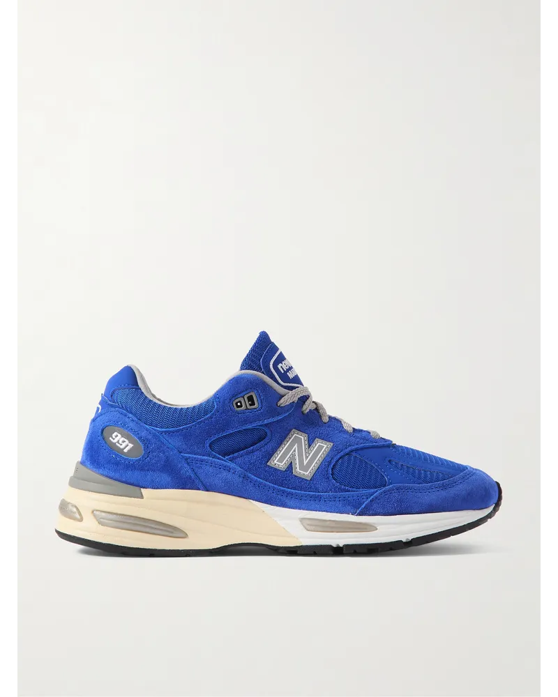 New Balance Sneakers in camoscio, mesh e materiale sintetico 991 Blu