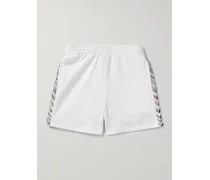Missoni Shorts in jersey di cotone con logo ricamato Bianco