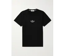 T-shirt in jersey di cotone con logo e ricamo Archivio