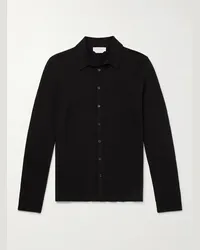 Gabriela Hearst Cardigan slim-fit in lana Dennis Nero