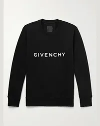 Givenchy Felpa in jersey di cotone con logo Nero