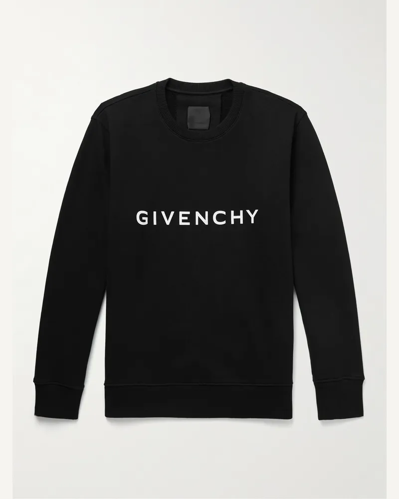 Givenchy Felpa in jersey di cotone con logo Nero