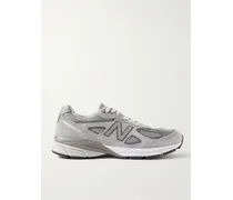 New Balance Sneakers in mesh e camoscio 990v4 Grigio