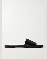 Saint Laurent Slide in raso Nero