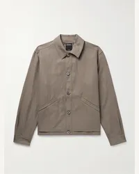 Ermenegildo Zegna Bomber in lino Oasi Marrone