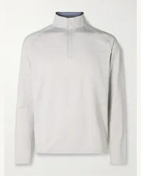 Peter Millar Maglia da golf in jersey tecnico con mezza zip Stealth Performance Grigio