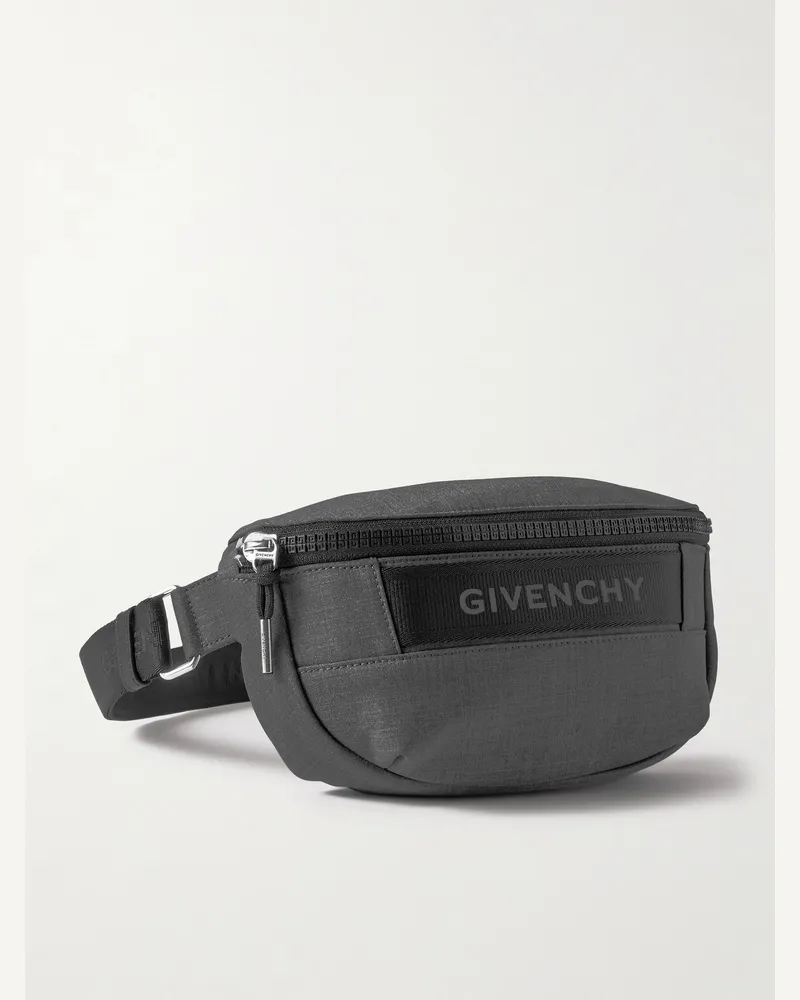 Givenchy Marsupio in ripstop con finiture in fettuccia e logo applicato G-Trek Nero