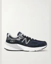 New Balance Sneakers in camoscio e mesh con finiture in pelle 990v6 Blu