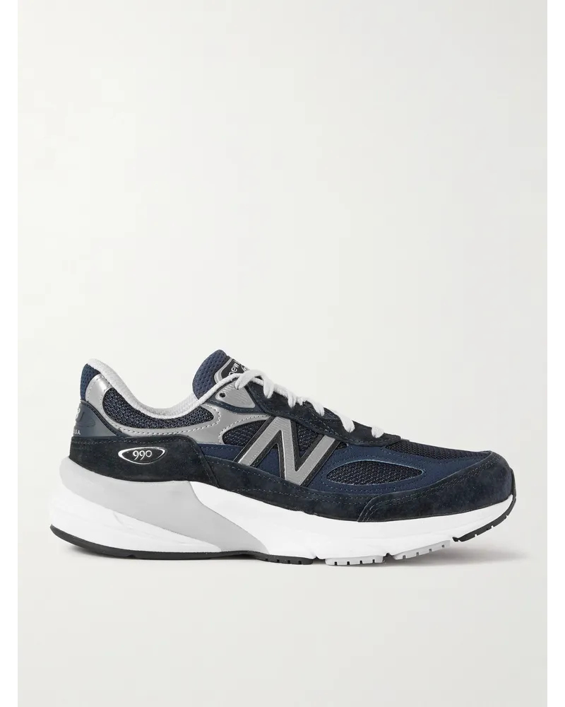 New Balance Sneakers in camoscio e mesh con finiture in pelle 990v6 Blu