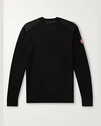 Canada Goose Pullover in lana merino con pannelli in CORDURA Dartmouth Nero