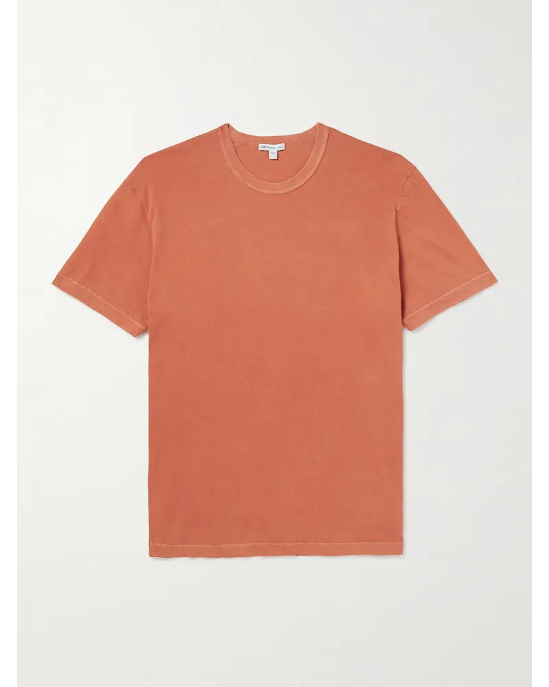 James Perse T-shirt in jersey di cotone pettinato Arancione