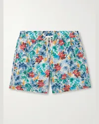 Hartford Shorts da mare medi a gamba dritta floreali Blu