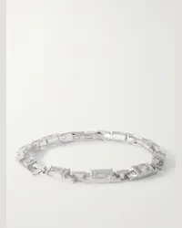 Hatton Labs Bracciale in argento con zirconia cubica Uncuffed Argento