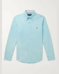 Ralph Lauren Camicia slim-fit in cotone Oxford con collo button-down Blu