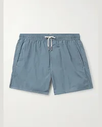 CDLP Shorts da mare medi a gamba dritta in shell Blu