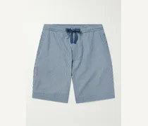 Shorts in cotone seersucker a righe con coulisse Joaquim