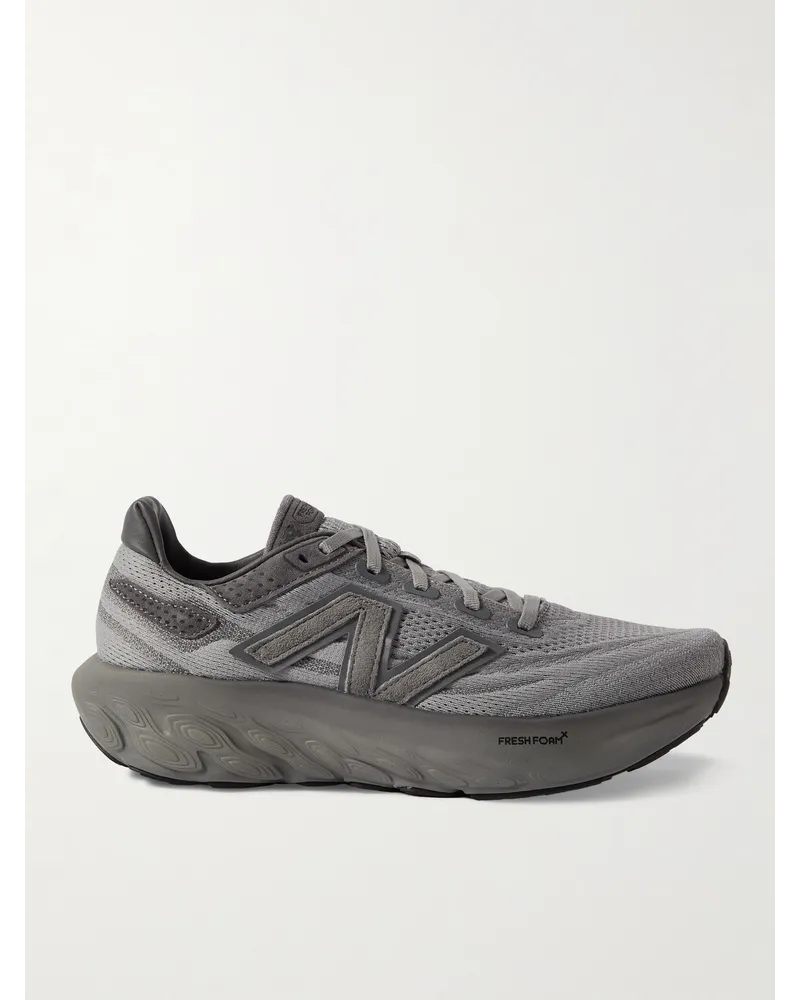 New Balance Sneakers da running in mesh con finiture in pelle 1080 Grigio