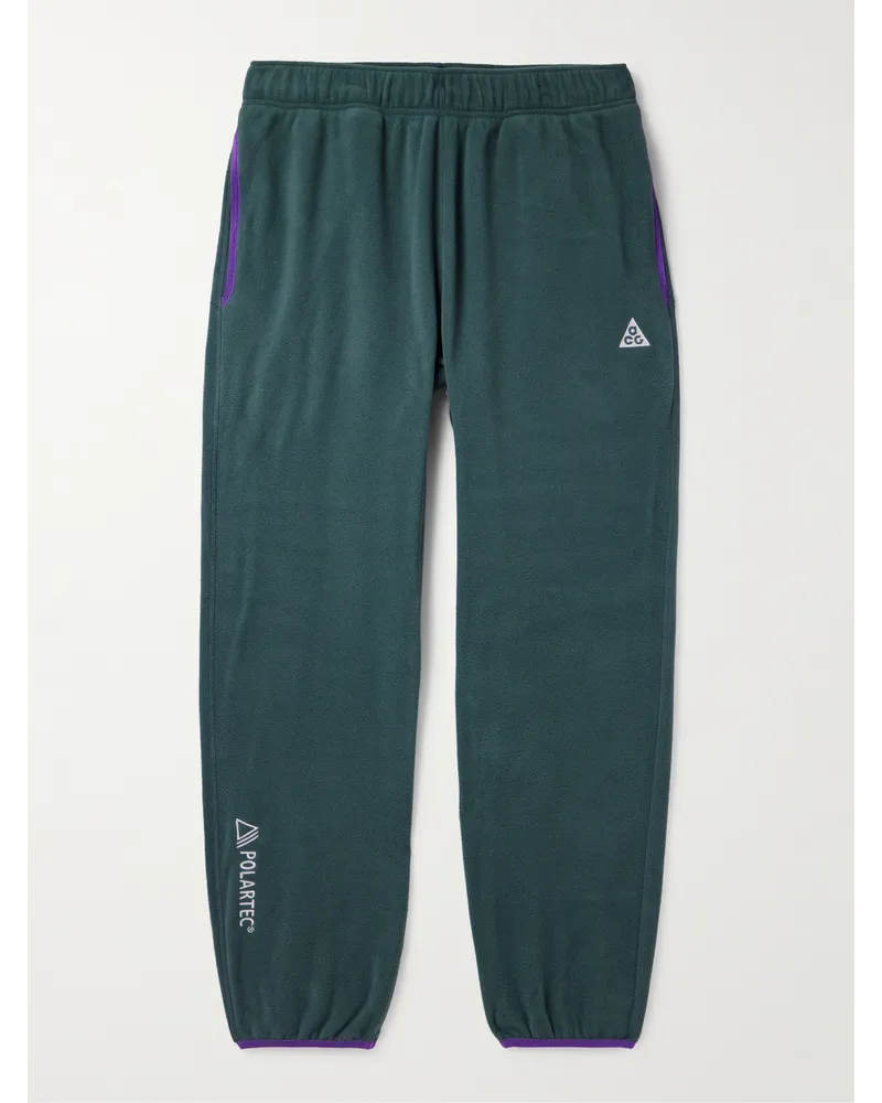 Nike Pantaloni sportivi a gamba dritta in pile Polartec® con logo ricamato ACG Wolf Tree Verde