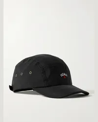 Noah NYC Berretto da baseball in nylon con logo ricamato Nero