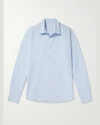 Sunspel Camicia in cotone Oxford Blu