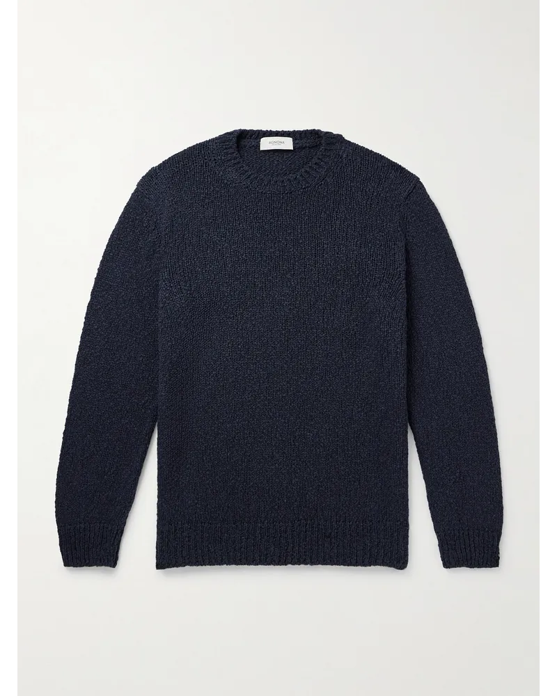 AGNONA Pullover in misto cotone e seta Blu