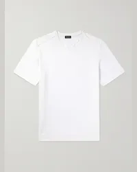 Ermenegildo Zegna T-shirt in jersey di lino Bianco