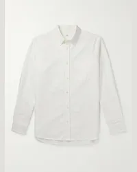 MR P. Camicia in cotone Oxford con collo button-down Bianco