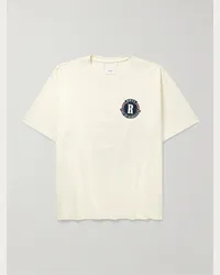 RHUDE T-shirt in jersey di cotone con logo Neutri