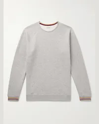 Paul Smith Felpa in jersey di cotone con righe Grigio