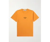 T-shirt in jersey di cotone con logo e ricamo Archivio