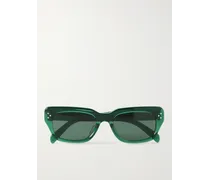 Celine Occhiali da sole in acetato con montatura D-frame Verde