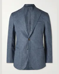 De Petrillo Blazer in lino Blu