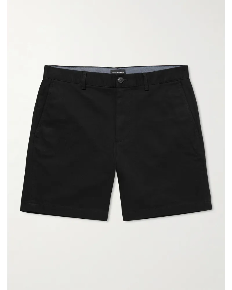 Club Monaco Baxter Cotton-Blend Twill Shorts Nero