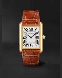 Cartier Orologio 34 mm in oro 18 carati con cinturino in alligatore Tank Louis , N. CRW1529756 Argento