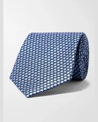 Charvet Cravatta in seta jacquard, 8,5 cm Blu