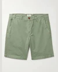 Hartford Shorts slim-fit a gamba dritta in misto cotone e lino tinti in capo Byron Verde