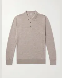 Caruso Polo in misto lana, seta e cashmere Marrone