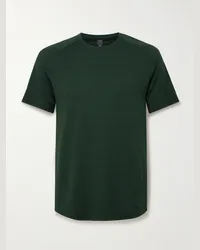 LULULEMON T-shirt in mesh riciclato stretch License to Train Verde