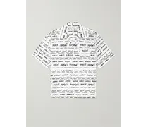 Camicia in popeline di cotone con logo e colletto convertibile