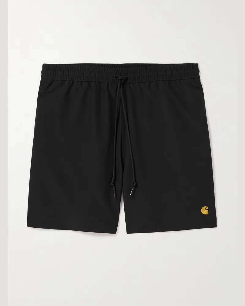 Carhartt WIP Shorts da mare medi a gamba dritta Nero